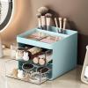 imageMarbrasse Pen Organizer with 4 Drawer MultiFunctional Pencil Holder for Desk Desk Organizers and Accessories with 4 Compartments  Drawer for Office Art Supplies WhiteBlue
