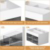 imageMarbrasse Pen Organizer with 4 Drawer MultiFunctional Pencil Holder for Desk Desk Organizers and Accessories with 4 Compartments  Drawer for Office Art Supplies WhitePen Holder 4 DrawerWhite