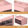 imageMarbrasse Pen Organizer with 4 Drawer MultiFunctional Pencil Holder for Desk Desk Organizers and Accessories with 4 Compartments  Drawer for Office Art Supplies WhitePen Holder 4 DrawerPink
