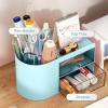 imageMarbrasse Pen Organizer with 4 Drawer MultiFunctional Pencil Holder for Desk Desk Organizers and Accessories with 4 Compartments  Drawer for Office Art Supplies WhitePen Holder 2 Drawer Blue03