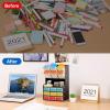 imageMarbrasse Upgraded Wooden Pencil Holder Pen Organizer for Desk Easy Assembly Art Supply Organizer Desktop Stationary Organizer Caddy BlackBlack