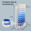 imageMarbrasse Wall File Holder 10Tier Hanging Wall File Organizer for Papers Files Clipboard ampamp Magazine Organizer Wall Mount File Holder Great for Office Home Black10 tier  white
