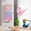 imageMarbrasse Wall File Holder 10Tier Hanging Wall File Organizer for Papers Files Clipboard ampamp Magazine Organizer Wall Mount File Holder Great for Office Home Black11 tier  Pink