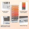imageMarbrasse Wall File Holder 10Tier Hanging Wall File Organizer for Papers Files Clipboard ampamp Magazine Organizer Wall Mount File Holder Great for Office Home Black10Tier Wall File Organizer  white