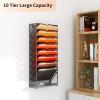 imageMarbrasse Wall File Holder 10Tier Hanging Wall File Organizer for Papers Files Clipboard ampamp Magazine Organizer Wall Mount File Holder Great for Office Home Black10 tier  black
