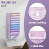 imageMarbrasse Wall File Holder 10Tier Hanging Wall File Organizer for Papers Files Clipboard ampamp Magazine Organizer Wall Mount File Holder Great for Office Home Black11 tier  Purple