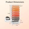 imageMarbrasse Wall File Holder 10Tier Hanging Wall File Organizer for Papers Files Clipboard ampamp Magazine Organizer Wall Mount File Holder Great for Office Home Black10Tier Wall File Organizer  white