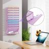 imageMarbrasse Wall File Holder 10Tier Hanging Wall File Organizer for Papers Files Clipboard ampamp Magazine Organizer Wall Mount File Holder Great for Office Home Black11 tier  Purple