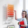 imageMarbrasse Wall File Holder 10Tier Hanging Wall File Organizer for Papers Files Clipboard ampamp Magazine Organizer Wall Mount File Holder Great for Office Home Black10Tier Wall File Organizer  white
