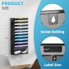 imageMarbrasse Wall File Holder 10Tier Hanging Wall File Organizer for Papers Files Clipboard ampamp Magazine Organizer Wall Mount File Holder Great for Office Home Black11 tier  Black