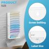 imageMarbrasse Wall File Holder 10Tier Hanging Wall File Organizer for Papers Files Clipboard ampamp Magazine Organizer Wall Mount File Holder Great for Office Home Black11 tier  White