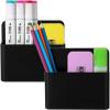imageMagnetic Dry Erase Marker HolderPen and Eraser Holder for WhiteboardMagnet Pencil Cup Utility Storage Organizer for Office Refrigerator Locker and Metal Cabinets 2 Pack2p Magnetic pen holder  black