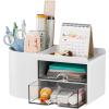 Pen Holder 2 Drawer White-03
