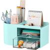 Pen Holder 2 Drawer Blue-03