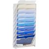 imageMarbrasse Wall File Holder 10Tier Hanging Wall File Organizer for Papers Files Clipboard ampamp Magazine Organizer Wall Mount File Holder Great for Office Home Black10 tier  white