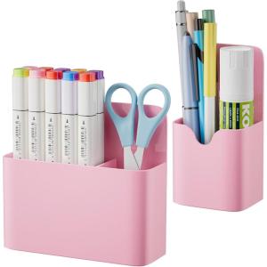 imageMagnetic Dry Erase Marker HolderPen and Eraser Holder for WhiteboardMagnet Pencil Cup Utility Storage Organizer for Office Refrigerator Locker and Metal Cabinets 2 PackMagholder2pcsPINK