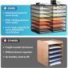 imageMarbrasse 8 Tier Desktop Literature Organizer Mesh Paper Organizer Desk Organizers File Sorter Mail Center Paper Storage Cabinet Classroom Keepers Mailbox for Office Home School BlackA4 paper only  8 tier