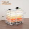 imageMarbrasse 8 Tier Desktop Literature Organizer Mesh Paper Organizer Desk Organizers File Sorter Mail Center Paper Storage Cabinet Classroom Keepers Mailbox for Office Home School BlackWhite Mesh Literature Organizer  8 Tier