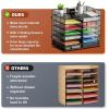 imageMarbrasse 8 Tier Desktop Literature Organizer Mesh Paper Organizer Desk Organizers File Sorter Mail Center Paper Storage Cabinet Classroom Keepers Mailbox for Office Home School BlackLiterature Organizer with Drawer7 tier