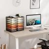 imageMarbrasse 8 Tier Desktop Literature Organizer Mesh Paper Organizer Desk Organizers File Sorter Mail Center Paper Storage Cabinet Classroom Keepers Mailbox for Office Home School BlackA4 paper only  8 tier