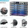 imageMarbrasse 8 Tier Desktop Literature Organizer Mesh Paper Organizer Desk Organizers File Sorter Mail Center Paper Storage Cabinet Classroom Keepers Mailbox for Office Home School BlackMesh Literature Organizer 7 Tier
