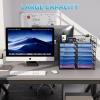 imageMarbrasse 8 Tier Desktop Literature Organizer Mesh Paper Organizer Desk Organizers File Sorter Mail Center Paper Storage Cabinet Classroom Keepers Mailbox for Office Home School BlackMesh Literature Organizer 7 Tier