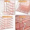 imageMarbrasse Desk Organizer with File Holder 5Tier Paper Letter Tray Organizer Mesh Desk Organizers and Accessories with Magazine Holder Desktop Organizer and Storage for Office Supplies BlackDesk Organizer File Holder NoDrawer R