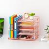 imageMarbrasse Desk Organizer with File Holder 5Tier Paper Letter Tray Organizer Mesh Desk Organizers and Accessories with Magazine Holder Desktop Organizer and Storage for Office Supplies BlackDesk Organizer File Holder NoDrawer R
