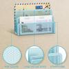 imageMarbrasse Mail Organizer for Desk 3Slot Mesh Metal Mail Holder countertop Letter Holder Office Desktop Envelope and Document Storage Rack BlackBlue