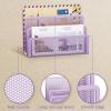 imageMarbrasse Mail Organizer for Desk 3Slot Mesh Metal Mail Holder countertop Letter Holder Office Desktop Envelope and Document Storage Rack BlackPurple