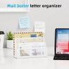 imageMarbrasse Mail Organizer for Desk 3Slot Mesh Metal Mail Holder countertop Letter Holder Office Desktop Envelope and Document Storage Rack BlackWhite