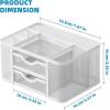 imageMarbrasse Mesh Desk Organizer Pen Organizer with 2 Drawer MultiFunctional Pencil Holder for Desk Desk Organizers and Accessories with 5 Compartments  Drawer for Office Art Supplies BlackWhite