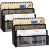 imageMarbrasse Mail Organizer for Desk 3Slot Mesh Metal Mail Holder countertop Letter Holder Office Desktop Envelope and Document Storage Rack Black2p