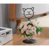 imageMarbrasse Desktop Glass Planter Hydroponics VasePlanter Bulb Vase with Holder for Home DecorationModern Creative Cat Plant Terrarium Stand Scindapsus Container Lovely CatJklw30816