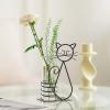 imageMarbrasse Desktop Glass Planter Hydroponics VasePlanter Bulb Vase with Holder for Home DecorationModern Creative Cat Plant Terrarium Stand Scindapsus Container Lovely CatA101shuipei003