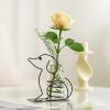 imageMarbrasse Desktop Glass Planter Hydroponics VasePlanter Bulb Vase with Holder for Home DecorationModern Creative Cat Plant Terrarium Stand Scindapsus Container Lovely CatA101shuipei002
