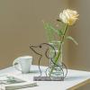 imageMarbrasse Desktop Glass Planter Hydroponics VasePlanter Bulb Vase with Holder for Home DecorationModern Creative Cat Plant Terrarium Stand Scindapsus Container Lovely CatA101shuipei002