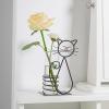 imageMarbrasse Desktop Glass Planter Hydroponics VasePlanter Bulb Vase with Holder for Home DecorationModern Creative Cat Plant Terrarium Stand Scindapsus Container Lovely CatA101shuipei003