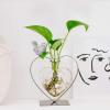 imageMarbrasse Desktop Glass Vase Creative Bird with Heart Planter Vase Glass Vases for Plants Plant Terrarium Stand for Modern Office Home DecorationsHeartshaped Glass Holder