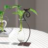 imageMarbrasse Desktop Glass Vase Creative Bird with Heart Planter Vase Glass Vases for Plants Plant Terrarium Stand for Modern Office Home DecorationsWater Drop Vase