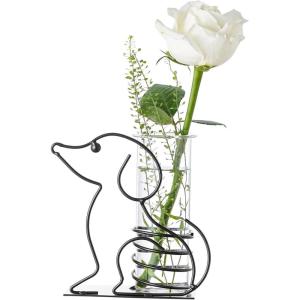 imageMarbrasse Desktop Glass Planter Hydroponics VasePlanter Bulb Vase with Holder for Home DecorationModern Creative Cat Plant Terrarium Stand Scindapsus Container Lovely CatA101shuipei002