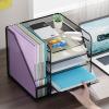 imageMarbrasse Desk Organizers and Accessories 5Tier Paper Letter Tray Organizer with File Holder Mesh File Organizer for Desk Office Desk Accessories ampamp Organization for Supplies BlackBlack