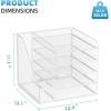 imageMarbrasse Desk Organizers and Accessories 5Tier Paper Letter Tray Organizer with File Holder Mesh File Organizer for Desk Office Desk Accessories ampamp Organization for Supplies BlackWhite