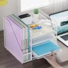 imageMarbrasse Desk Organizers and Accessories 5Tier Paper Letter Tray Organizer with File Holder Mesh File Organizer for Desk Office Desk Accessories ampamp Organization for Supplies BlackWhite