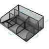 imageMarbrasse Mesh Desktop Organizer with Cell Phone HolderOffice Desk Organizers and AccessoriesMultifunctional Office Supplies Storage 6 Compartments  Black