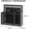 imageMagnetic Dry Erase Marker Holder Mesh Pen Holder for WhiteboardMagnet Pencil Organizer Storage for Refrigerator Locker Accessories Organizer for Home School and OfficeBlackBlack