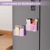 imageMagnetic Dry Erase Marker Holder Mesh Pen Holder for WhiteboardMagnet Pencil Organizer Storage for Refrigerator Locker Accessories Organizer for Home School and OfficeBlackPurple