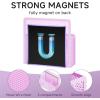 imageMagnetic Dry Erase Marker Holder Mesh Pen Holder for WhiteboardMagnet Pencil Organizer Storage for Refrigerator Locker Accessories Organizer for Home School and OfficeBlackPurple