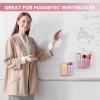 imageMagnetic Dry Erase Marker Holder Mesh Pen Holder for WhiteboardMagnet Pencil Organizer Storage for Refrigerator Locker Accessories Organizer for Home School and OfficeBlackPink