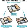 imageMarbrasse 2 Pack Desk Drawer Organizer Mesh Drawer Organizer Tray with 8 Adjustable Compartments Desk Organizers and Accessories 5 Dividers Drawer for Office Supplies Makeup ampamp Vanity BlackBlack